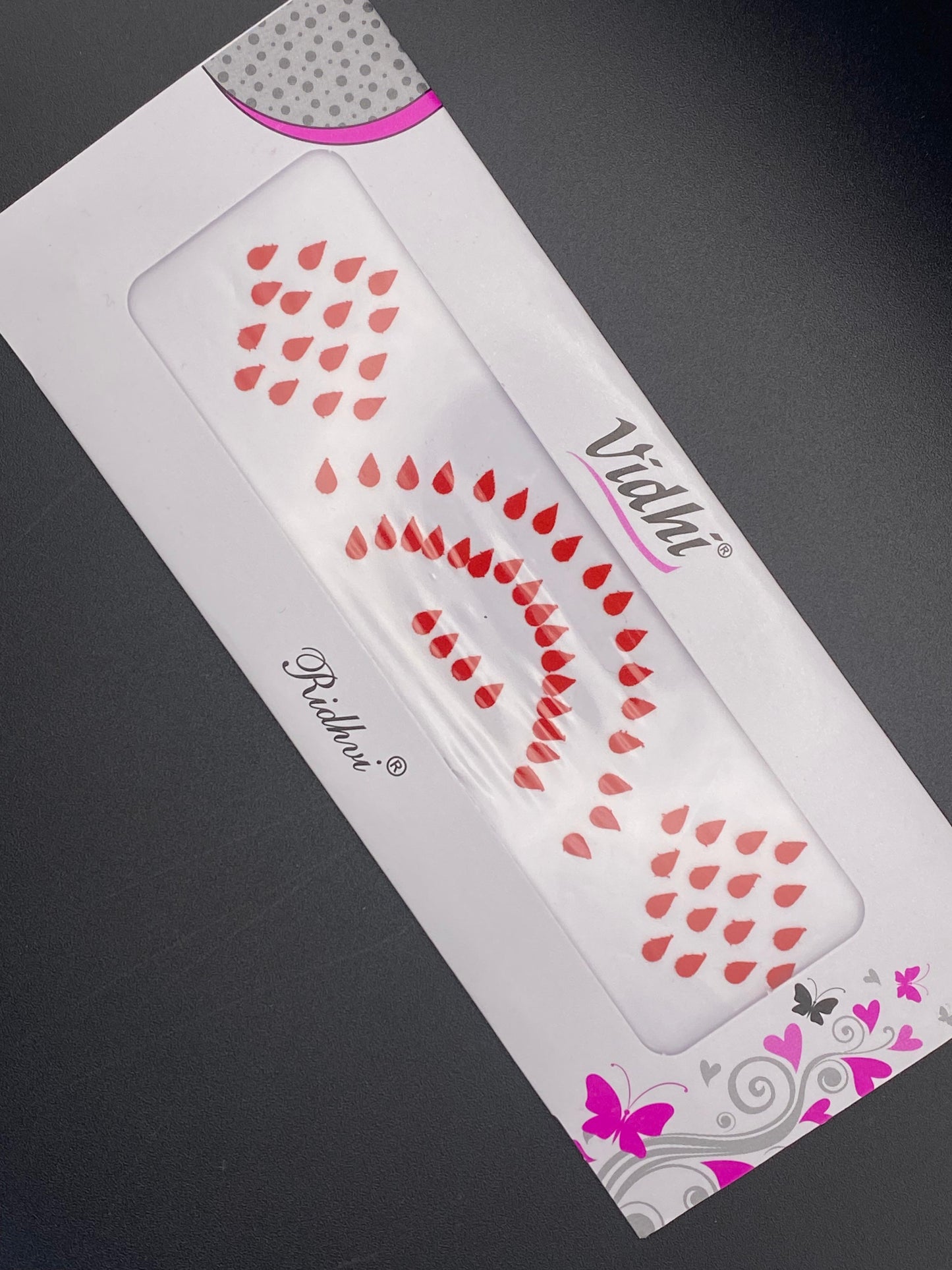 Vidhi Bindi Card - Red- VDR03