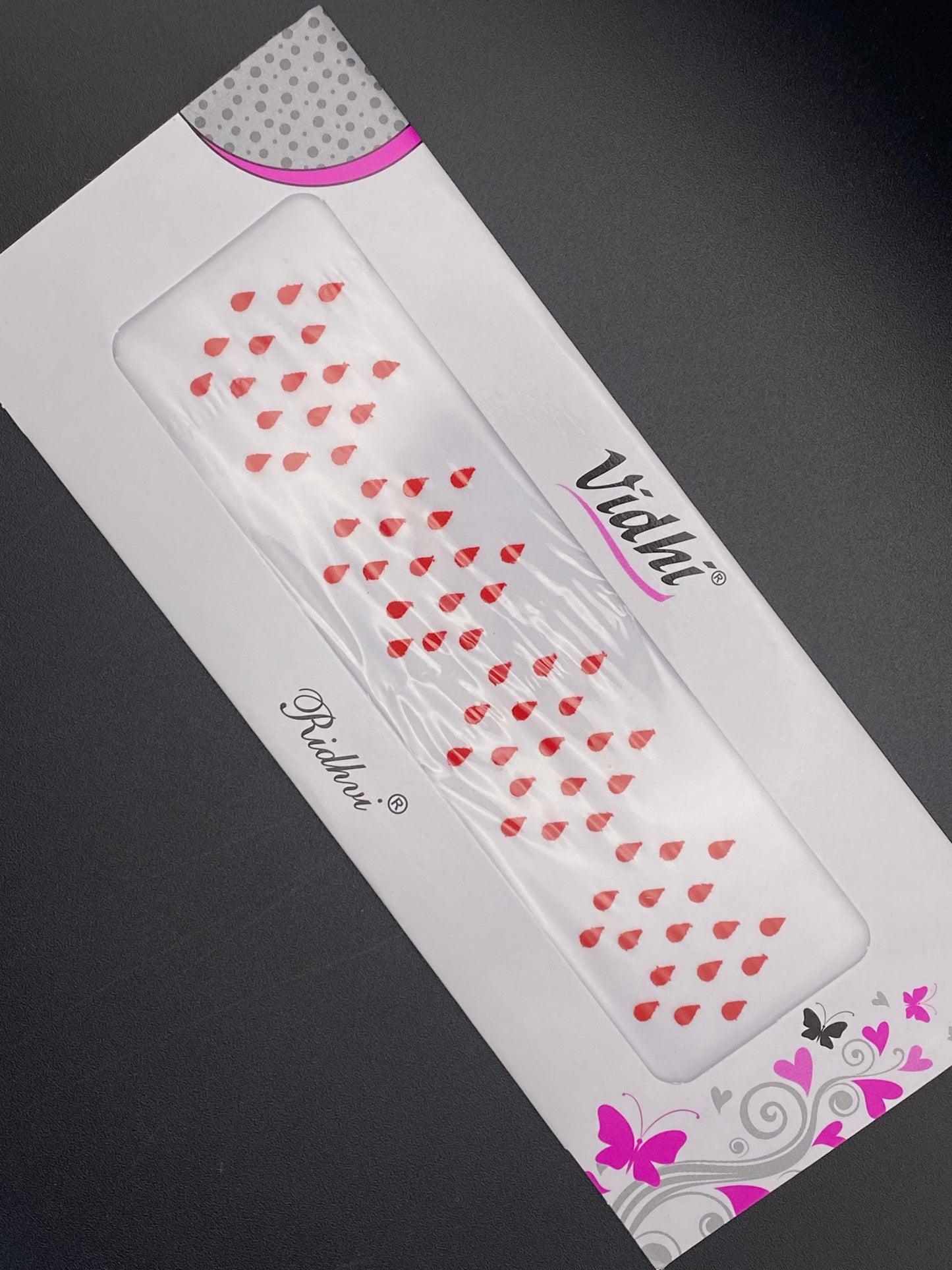 Vidhi Bindi Card - Red- VDR02