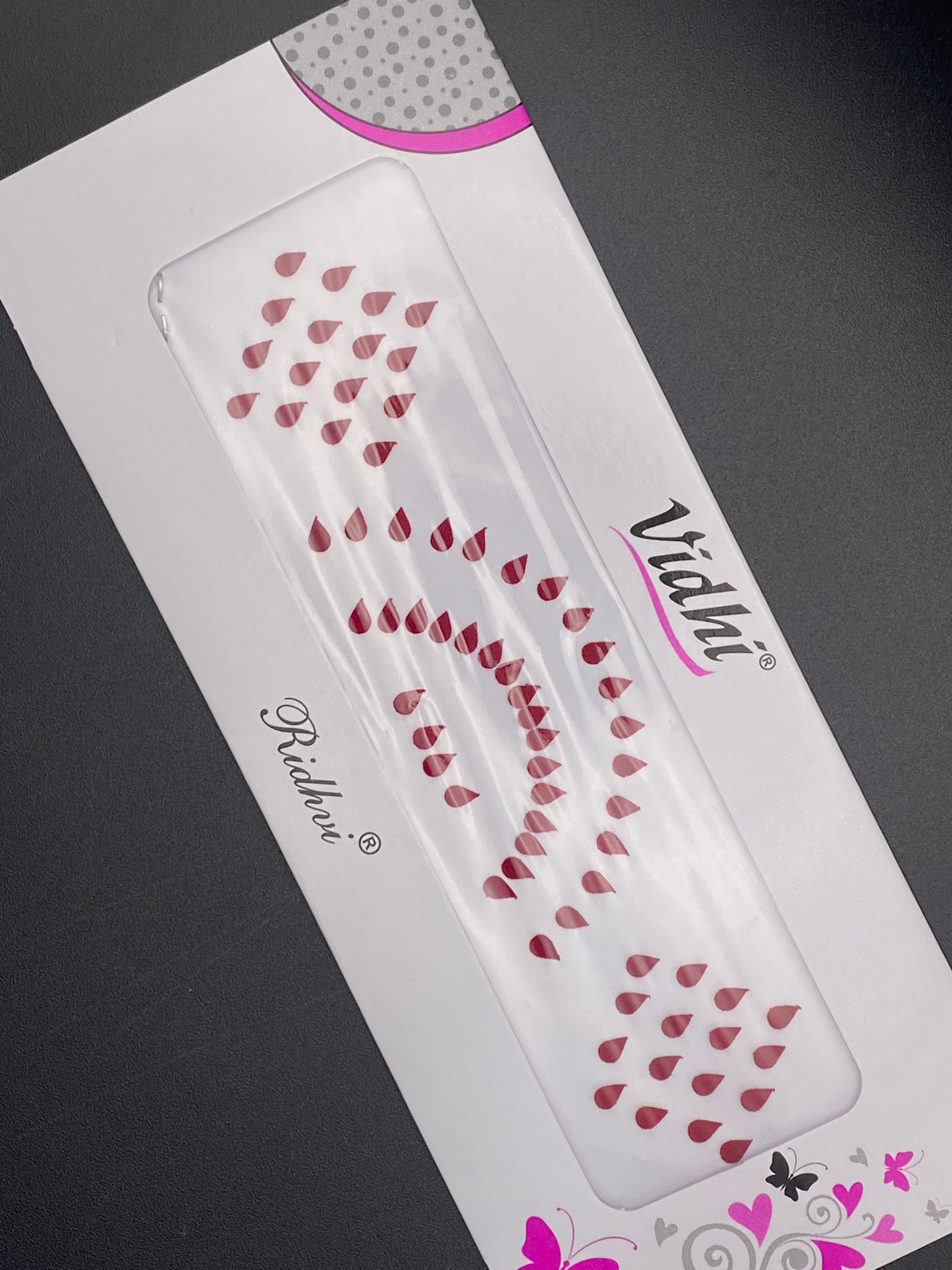 Vidhi Bindi Card - Maroon- VDM01