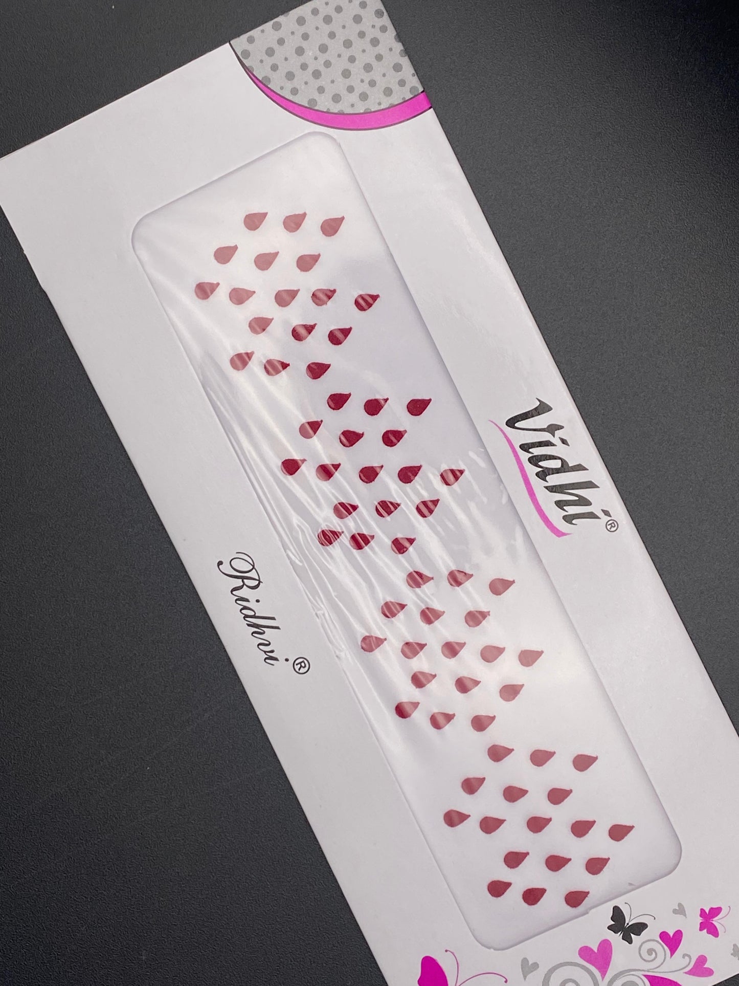 Vidhi Bindi Card - Maroon- VDM02