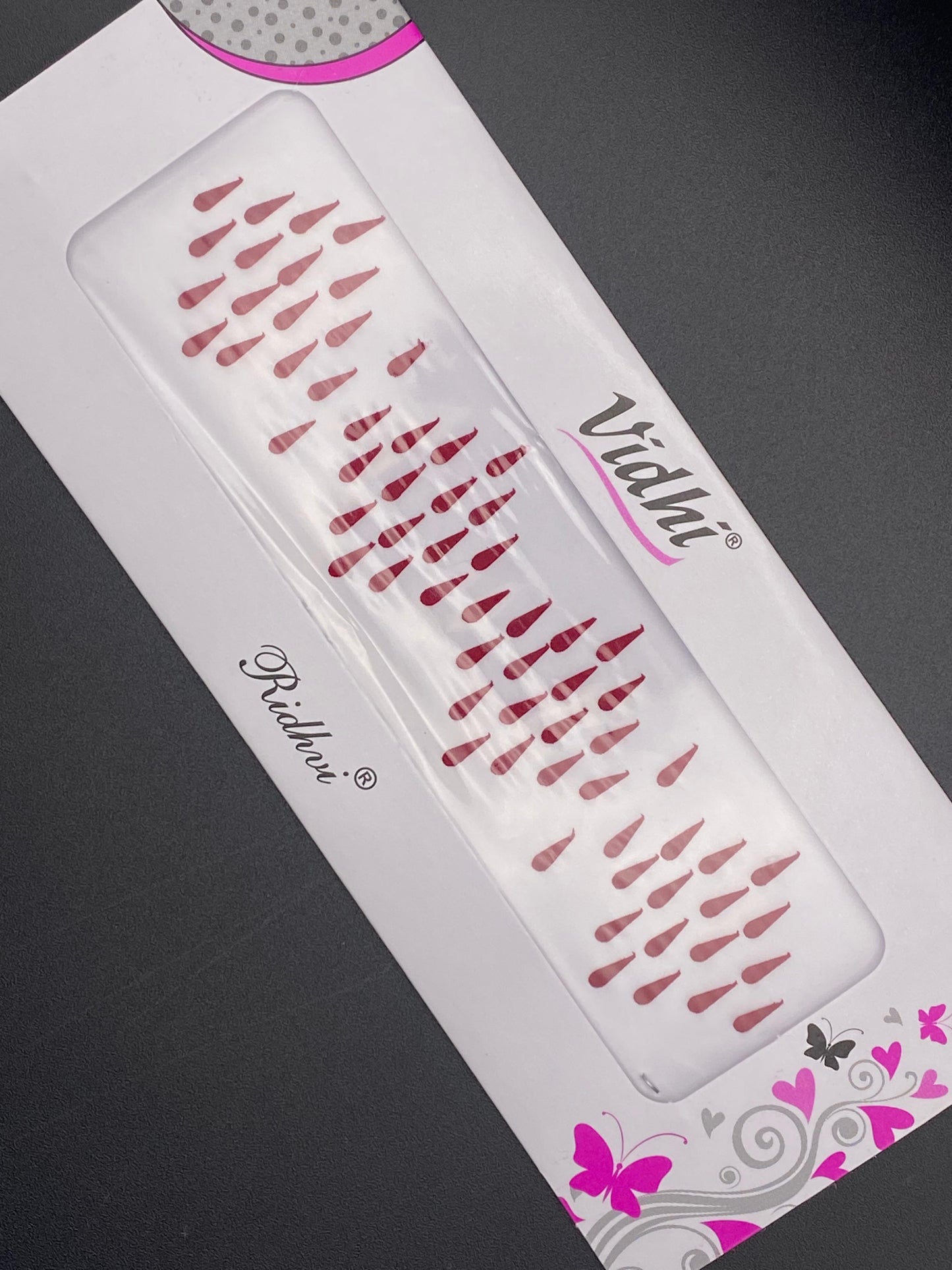 Vidhi Bindi Card - Maroon- VDM08