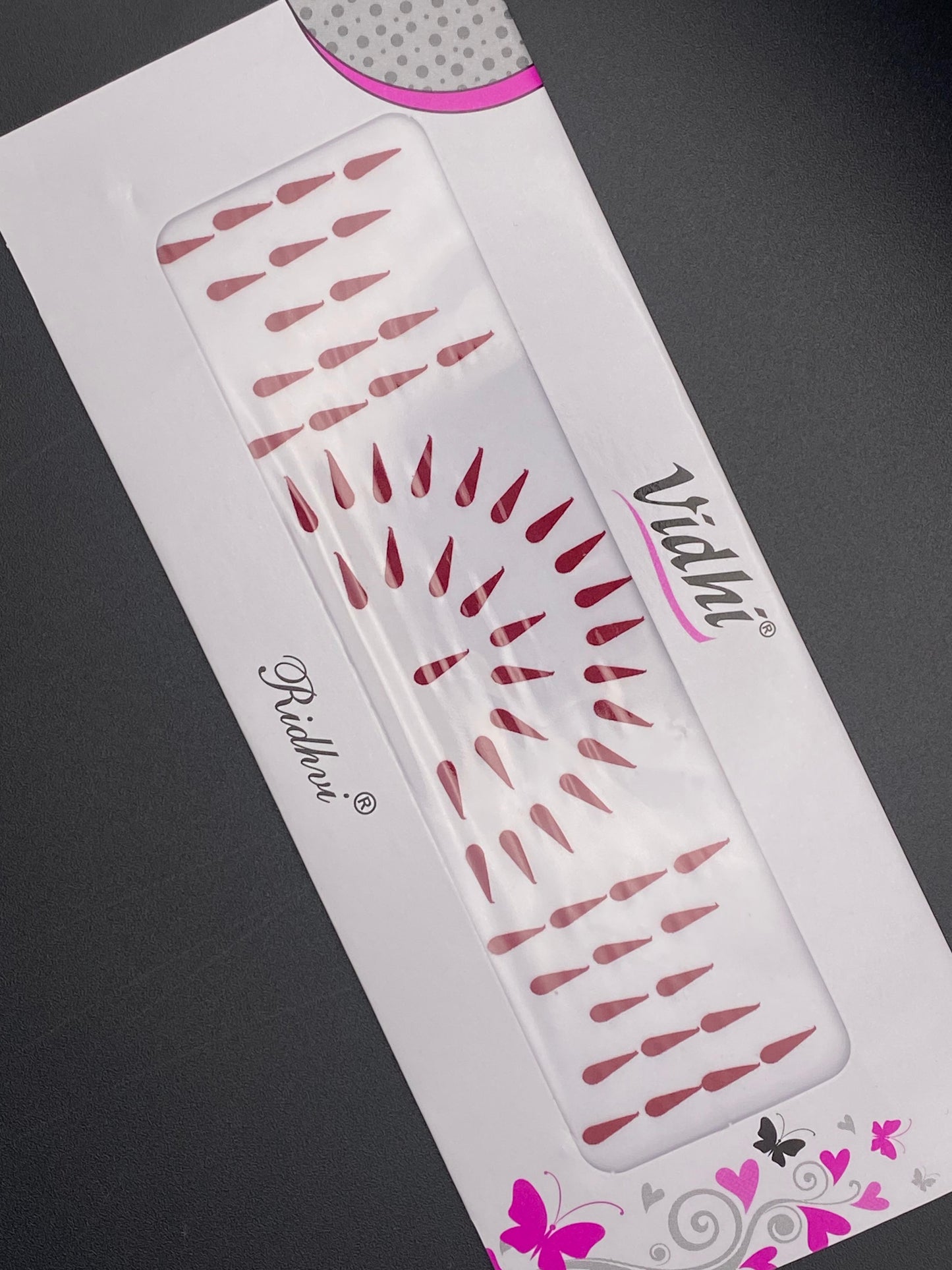 Vidhi Bindi Card - Maroon- VDM09