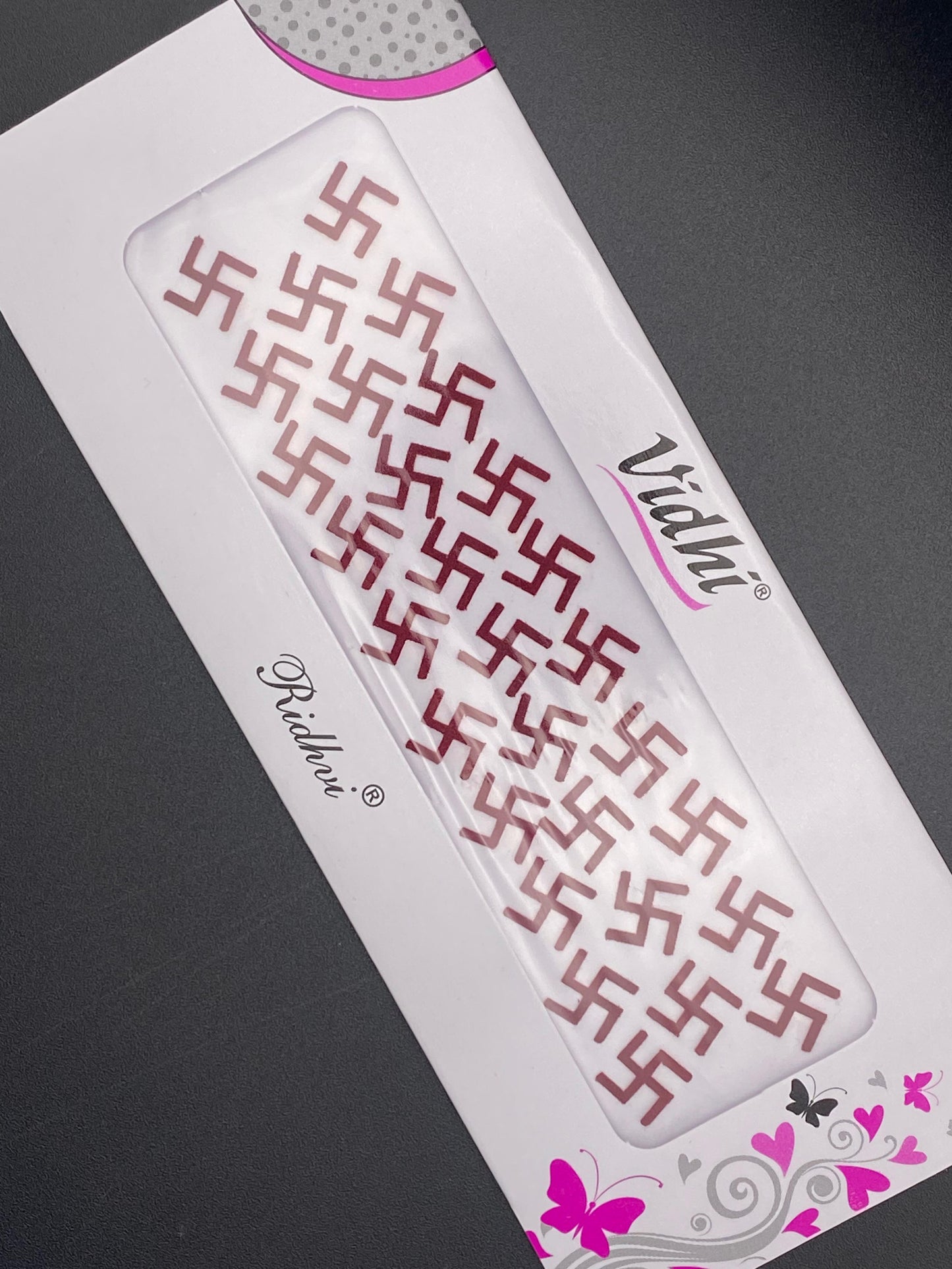 Vidhi Bindi Card - Maroon- VDM12