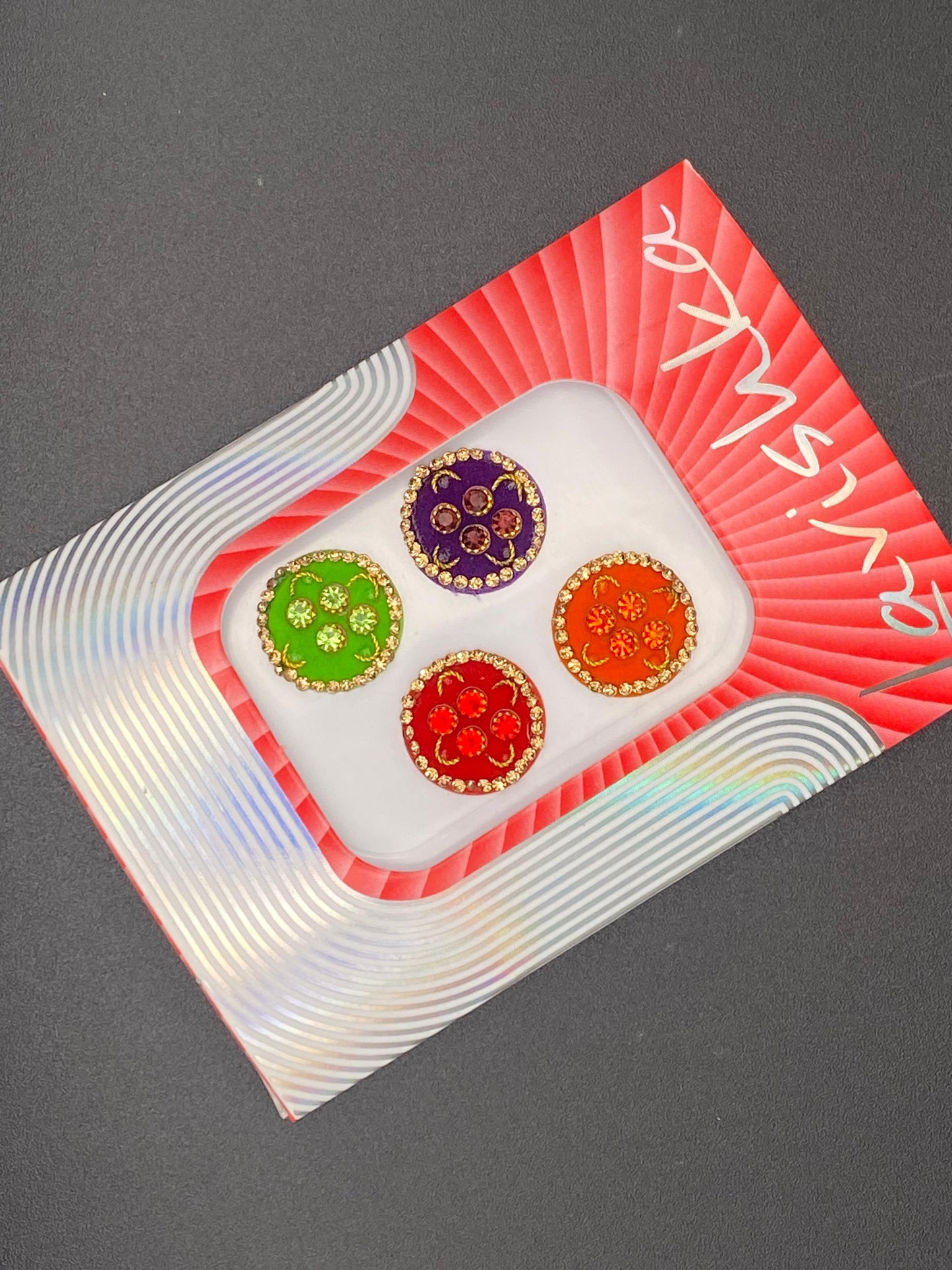 Fancy Multicolour Bindi Card - LV98