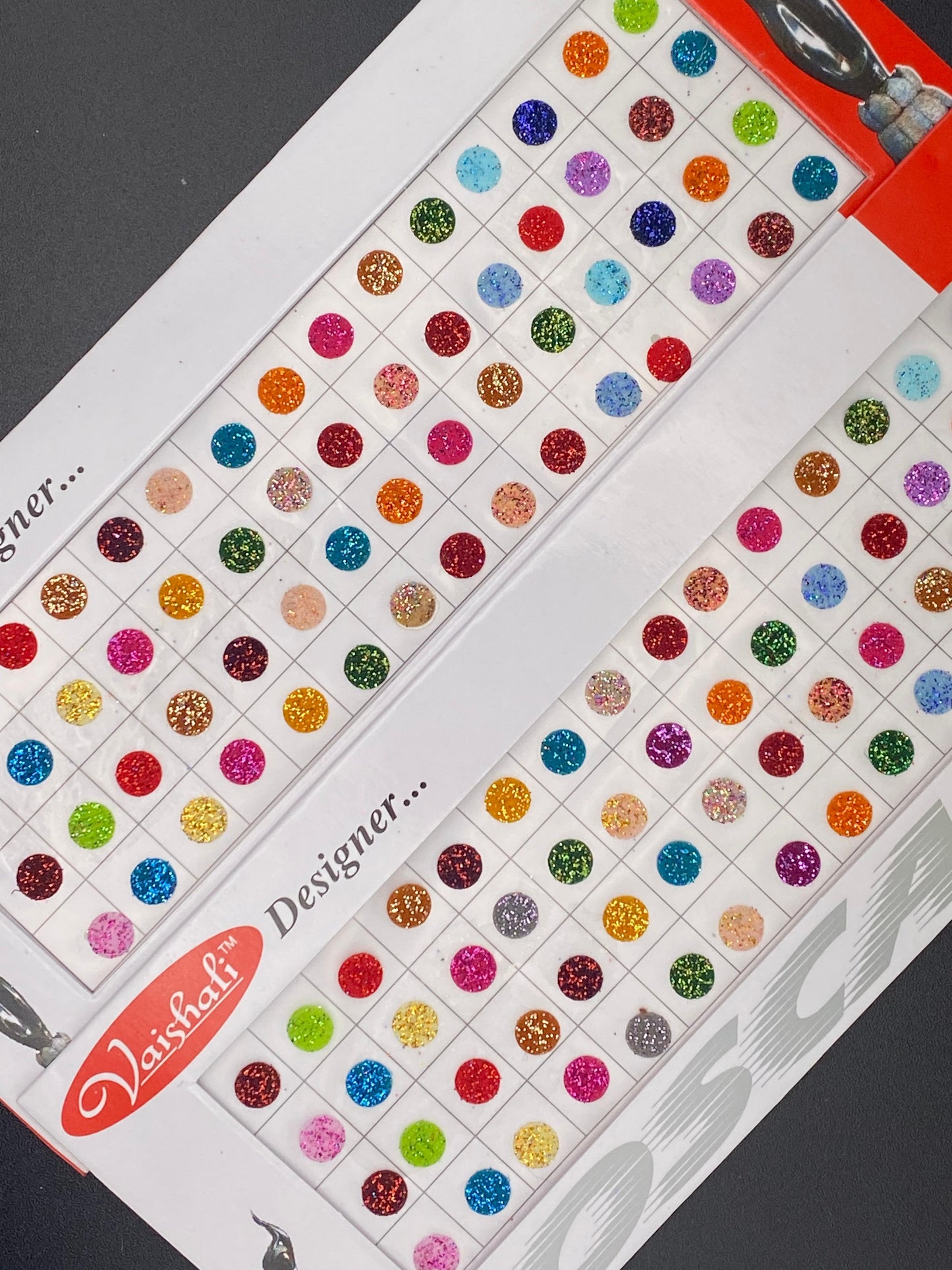 Vaishali Color Glitter Bindi Card Collection