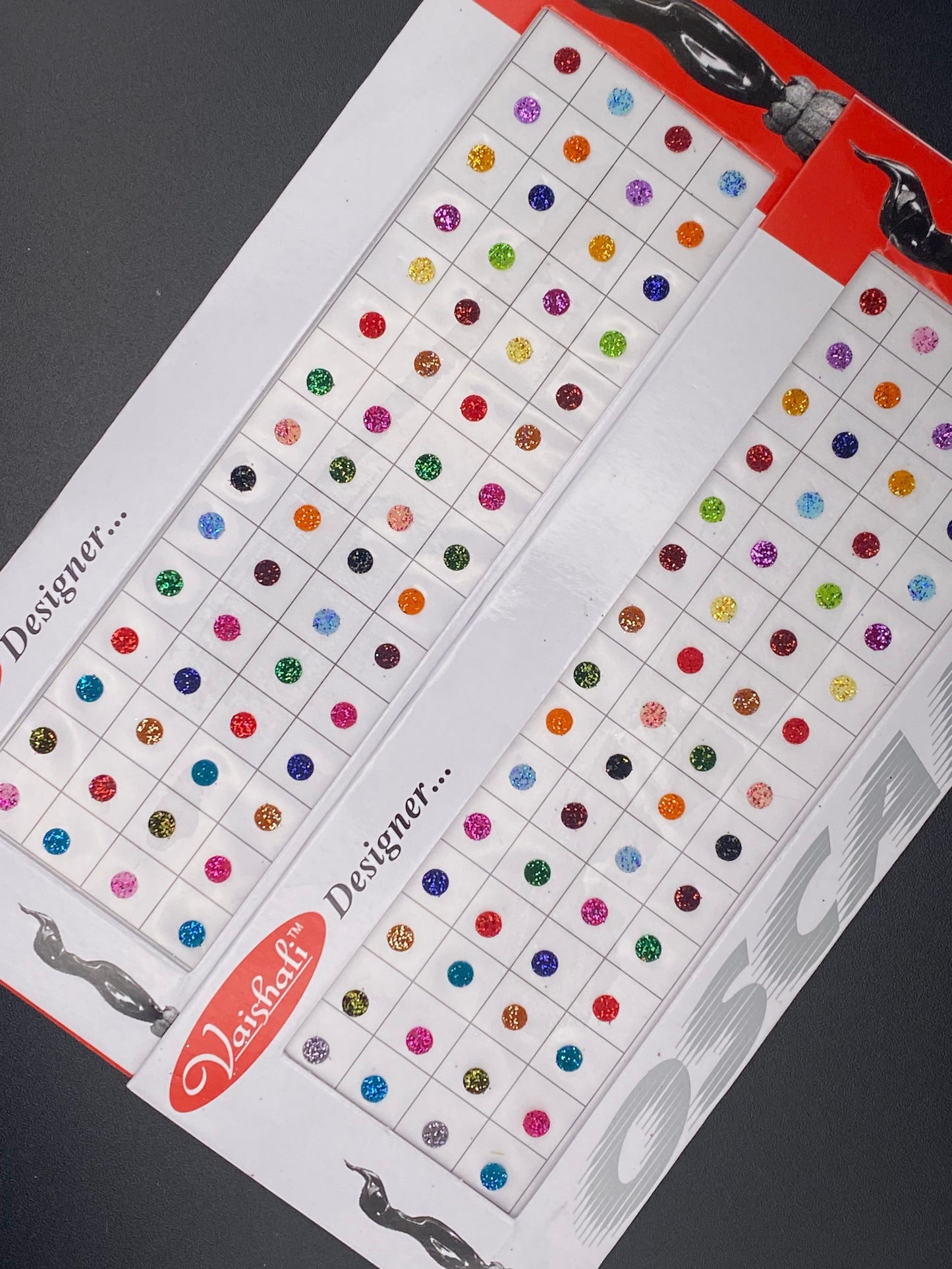 Vaishali Color Glitter Bindi Card Collection