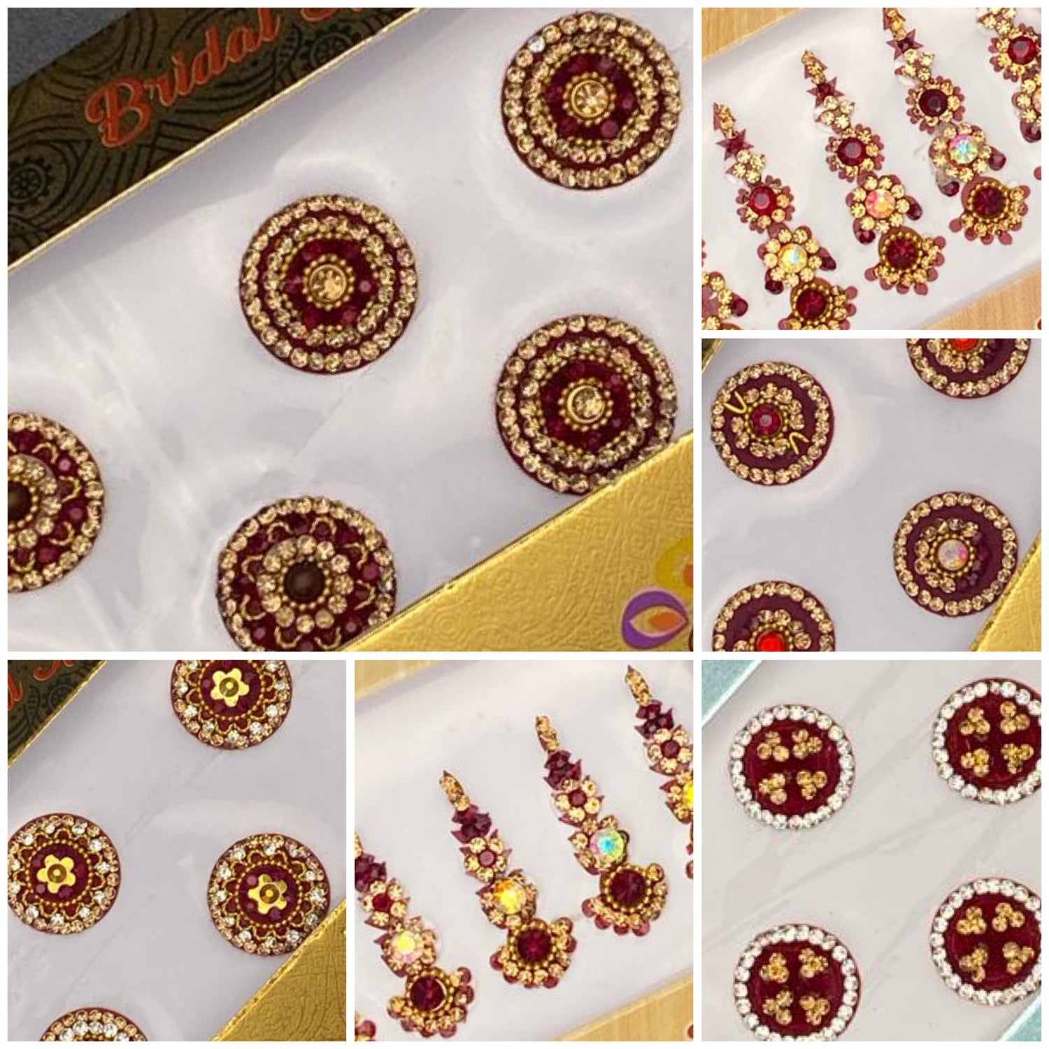 Maroon & Red Bindi