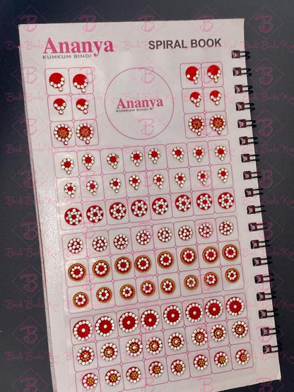 Ananya Fancy White Stone New Bindi Book (948 Dots)