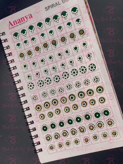 Ananya Fancy White Stone New Bindi Book (948 Dots)