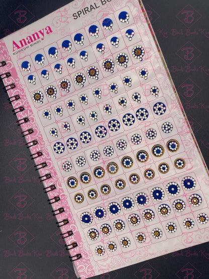 Ananya Fancy White Stone New Bindi Book (948 Dots)