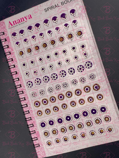 Ananya Fancy White Stone New Bindi Book (948 Dots)