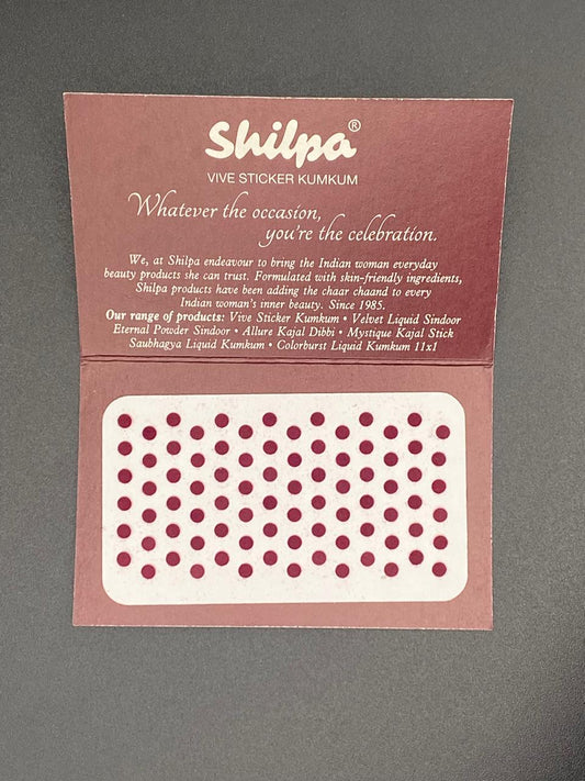 Shilpa Maroon Bindi Card - Size 8