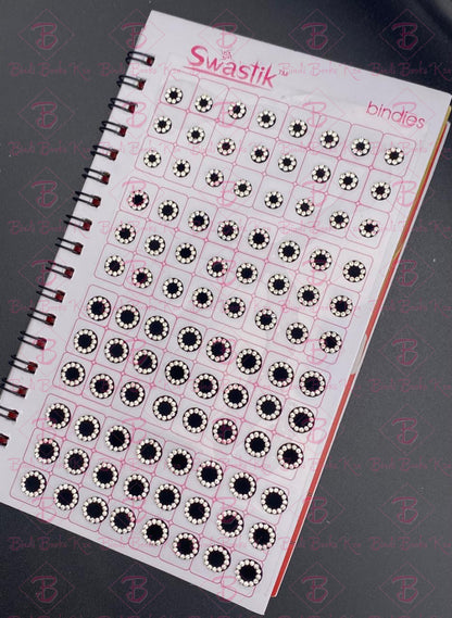 Bindi Book - Swastik 960 Black Stone Border 10 Page