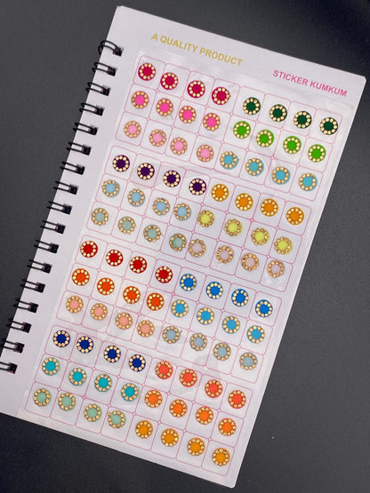 Fancy Bindi Book - Navya 576A1 Pastal Round Border