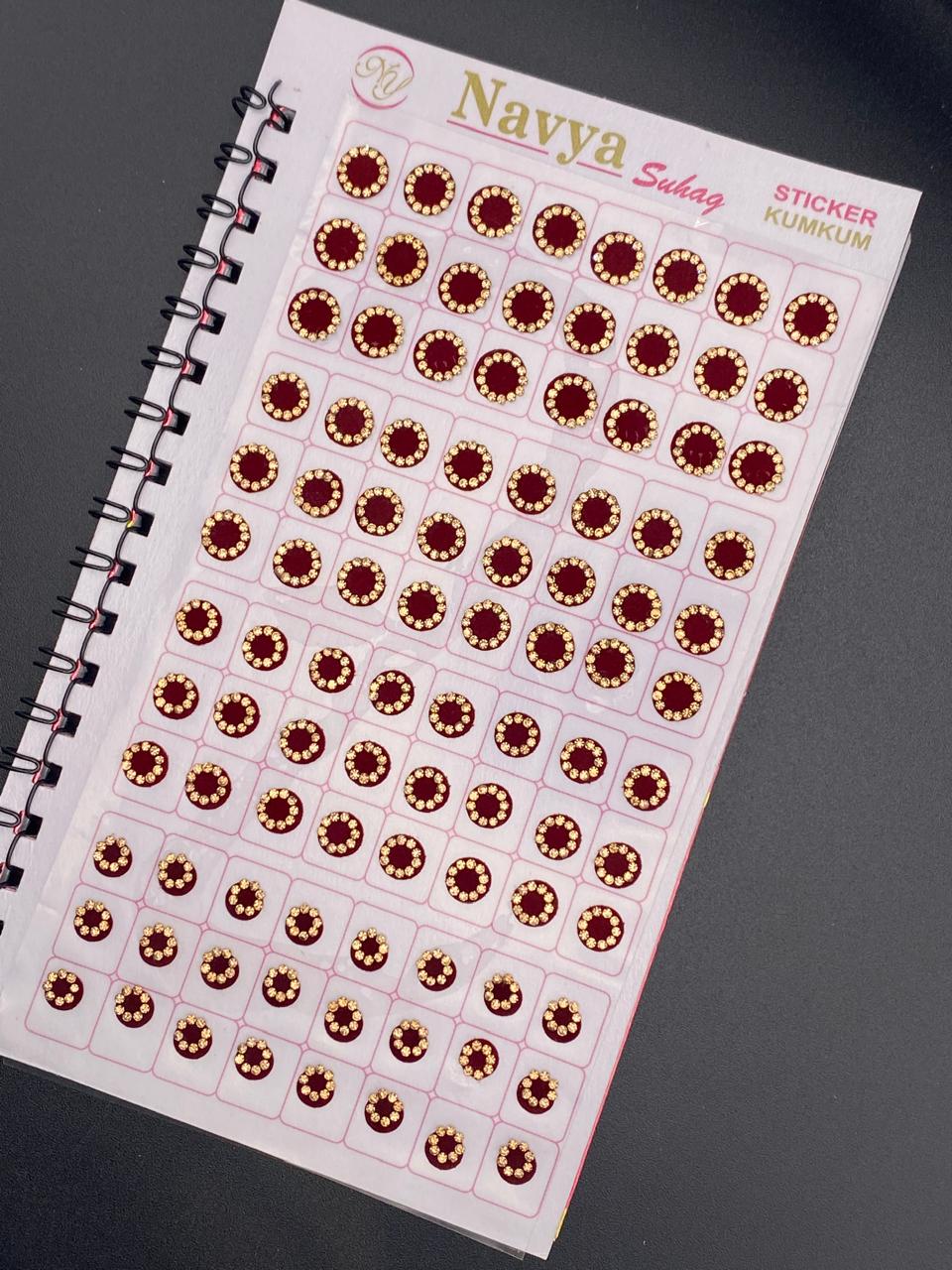 Fancy Bindi Book - Navya 576A1 Pastal Round Border