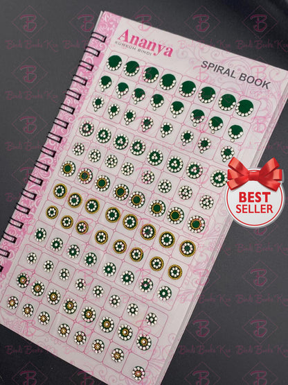 Ananya Fancy White Stone Bindi Book (960Dots)