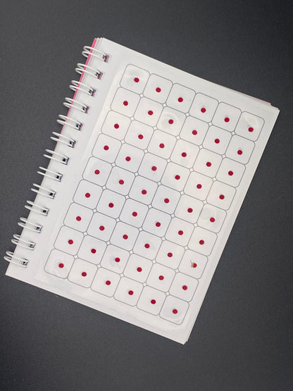 Vidhi Collection Maroon Plain Bindi Book (540 dots) - 10 pages per book