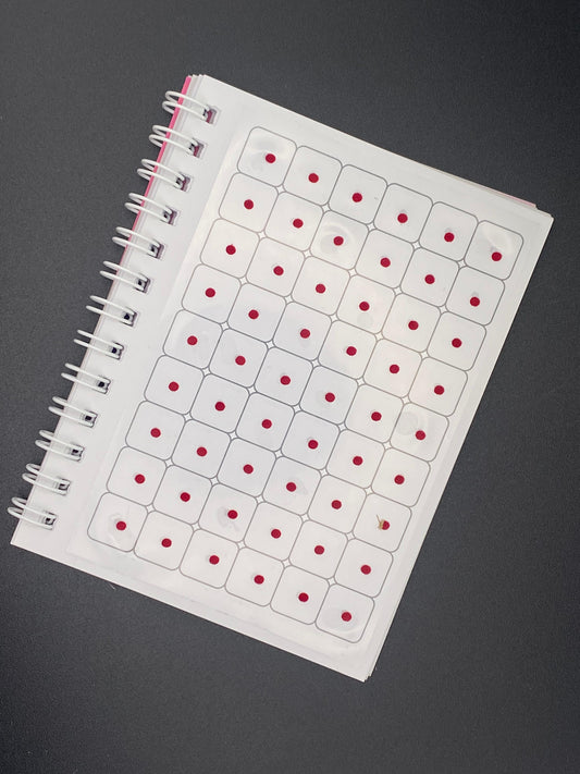 Vidhi Collection Maroon Plain Bindi Book (540 dots) - 10 pages per book
