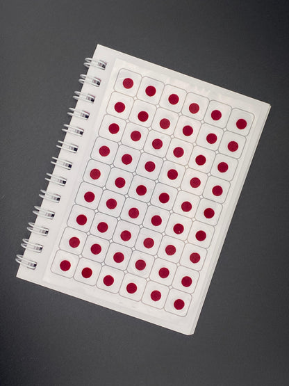 Vidhi Collection Maroon Plain Bindi Book (540 dots) - 10 pages per book
