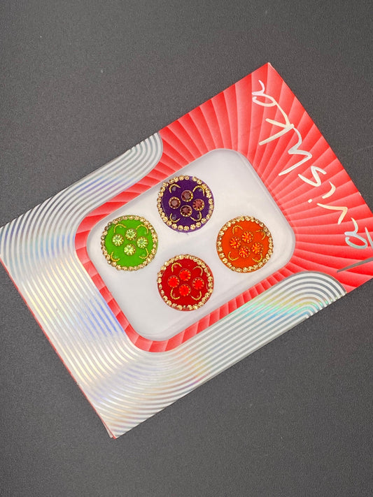 Fancy Multicolour Bindi Card - LV98