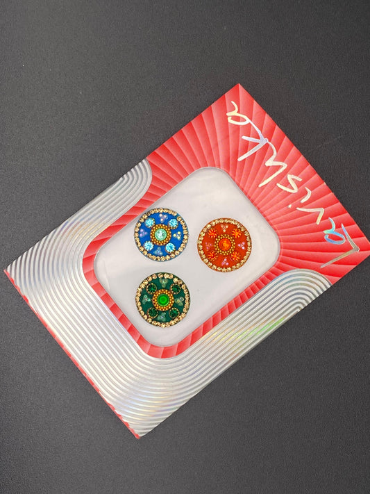 Fancy Multicolour Bindi Card - LV104