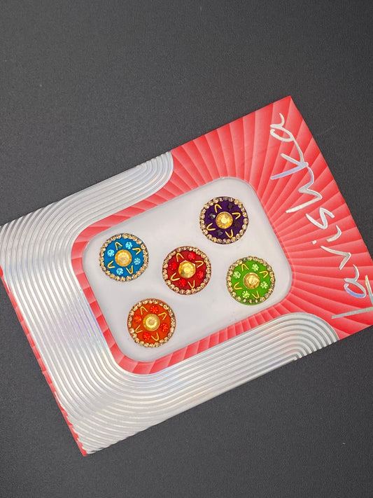 Fancy Multicolour Bindi Card - LV111