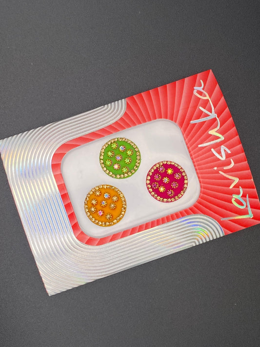Fancy Multicolour Bindi Card - LV112