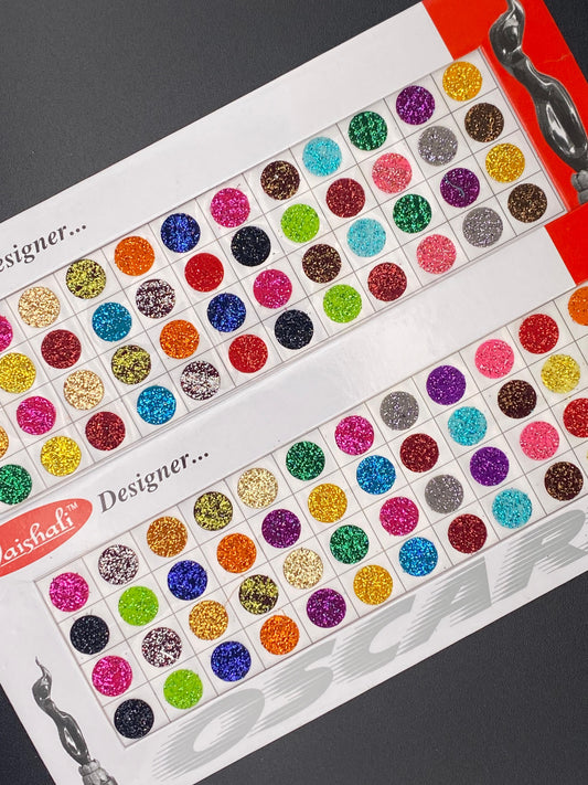 Vaishali Color Glitter Bindi Card Collection