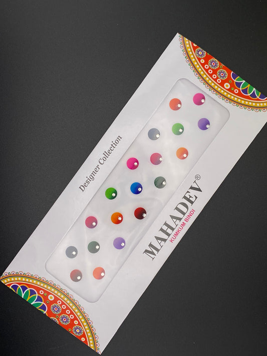 Mahadev Color Designer Shaded with stone Bindi Card Collection