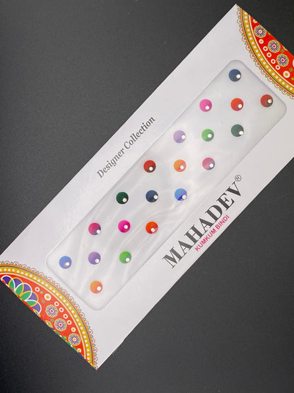 Mahadev Color Designer Shaded with stone Bindi Card Collection