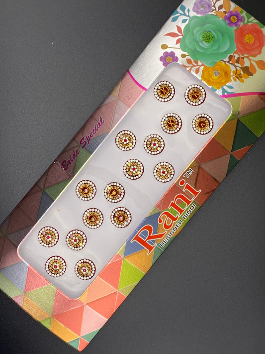 Large Bindi Card Maroon- RC778
