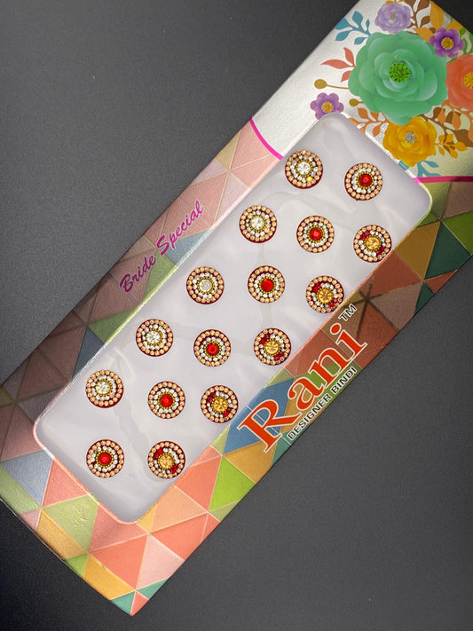 Large Bindi Card Maroon & Red- RC779