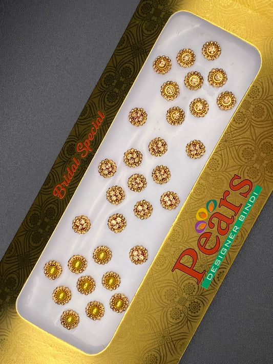 Large Bindi Card Gold - P151
