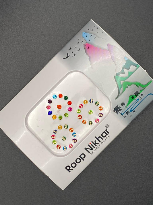 Roop Nikar Small Color Bindi Card- Product Code: RNS19