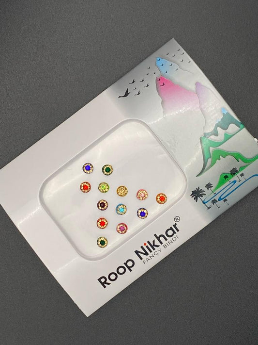 Roop Nikar Small Color Bindi Card- Product Code: RNS22