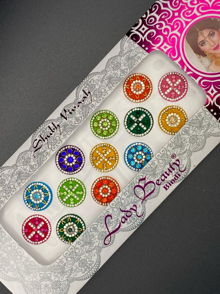 Lady Beauty Color Bindi Card- Product Code: LB99