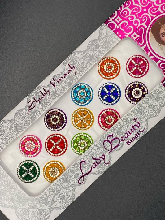 Lady Beauty Color Bindi Card- Product Code: LB107