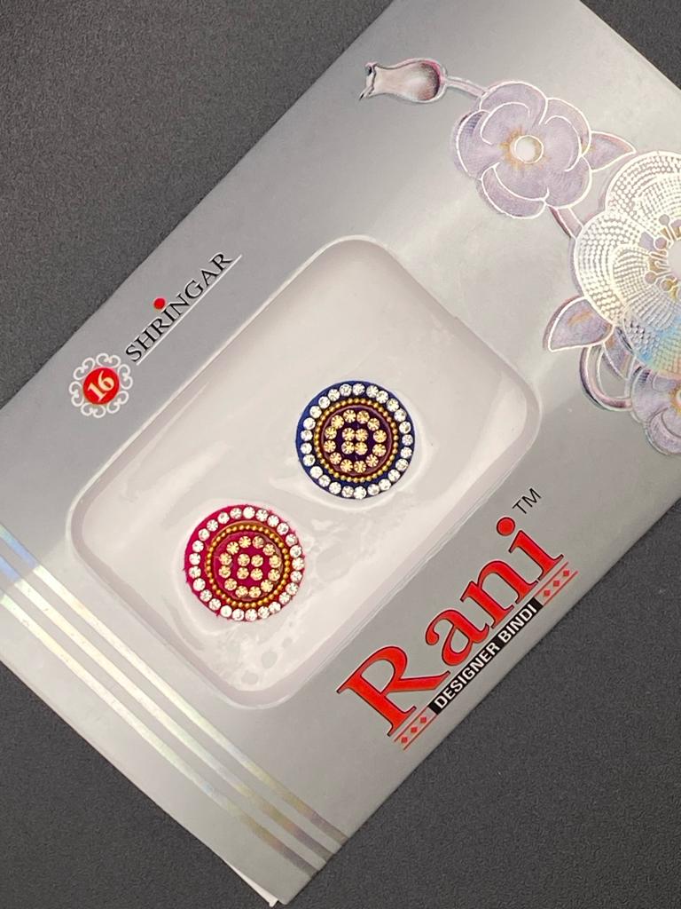 Small Rani Designer Color Bindi Card- Product Code: RS77