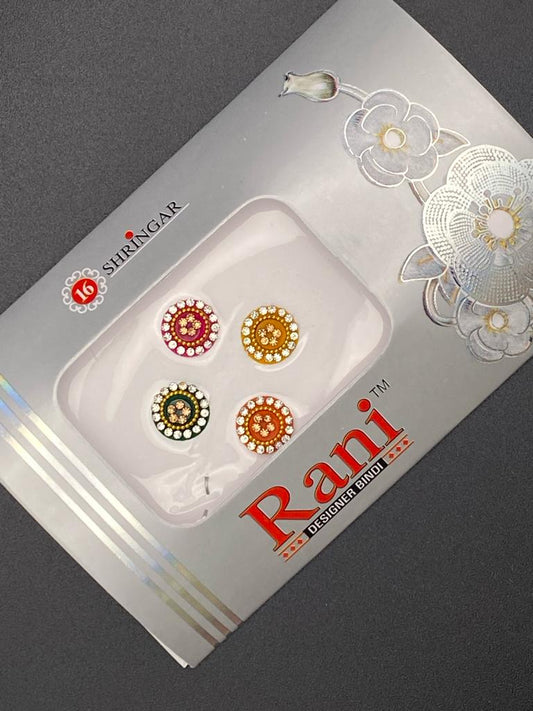 Small Rani Designer Color Bindi Card- Product Code: RS105