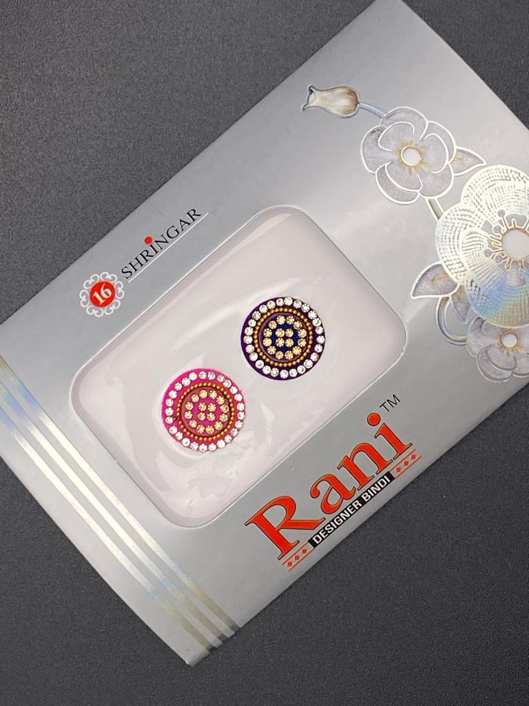 Small Rani Designer Color Bindi Card- Product Code: RS106