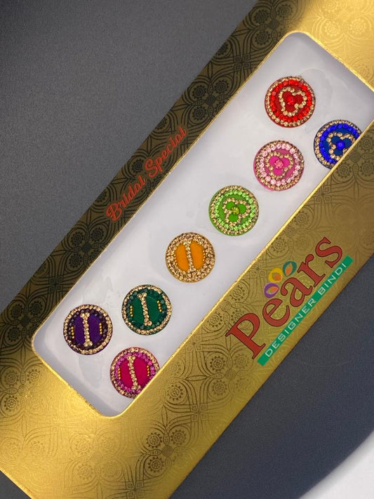 Pears Color Fancy Bindi Card - Product Code: P43