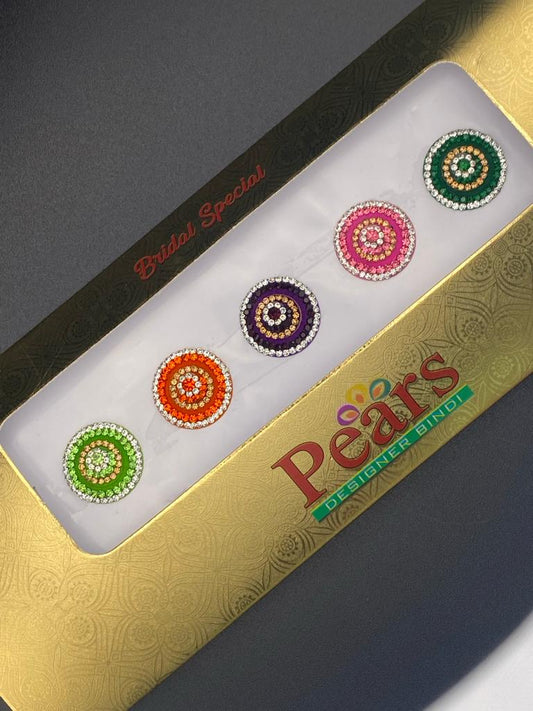 Pears Color Fancy Bindi Card - Product Code: P47