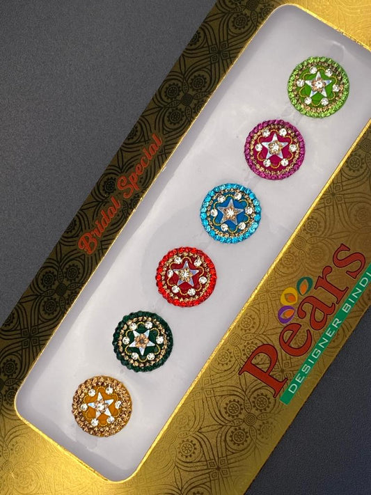 Pears Color Fancy Bindi Card - Product Code: P68
