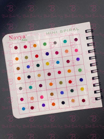 Navya Plain Bindi Book - Parlour Range Size 8 (4Mm In Size)