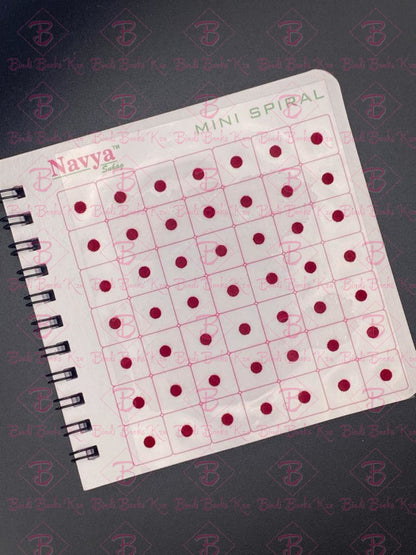 Navya Plain Bindi Book - Parlour Range Size 8 (4Mm In Size)