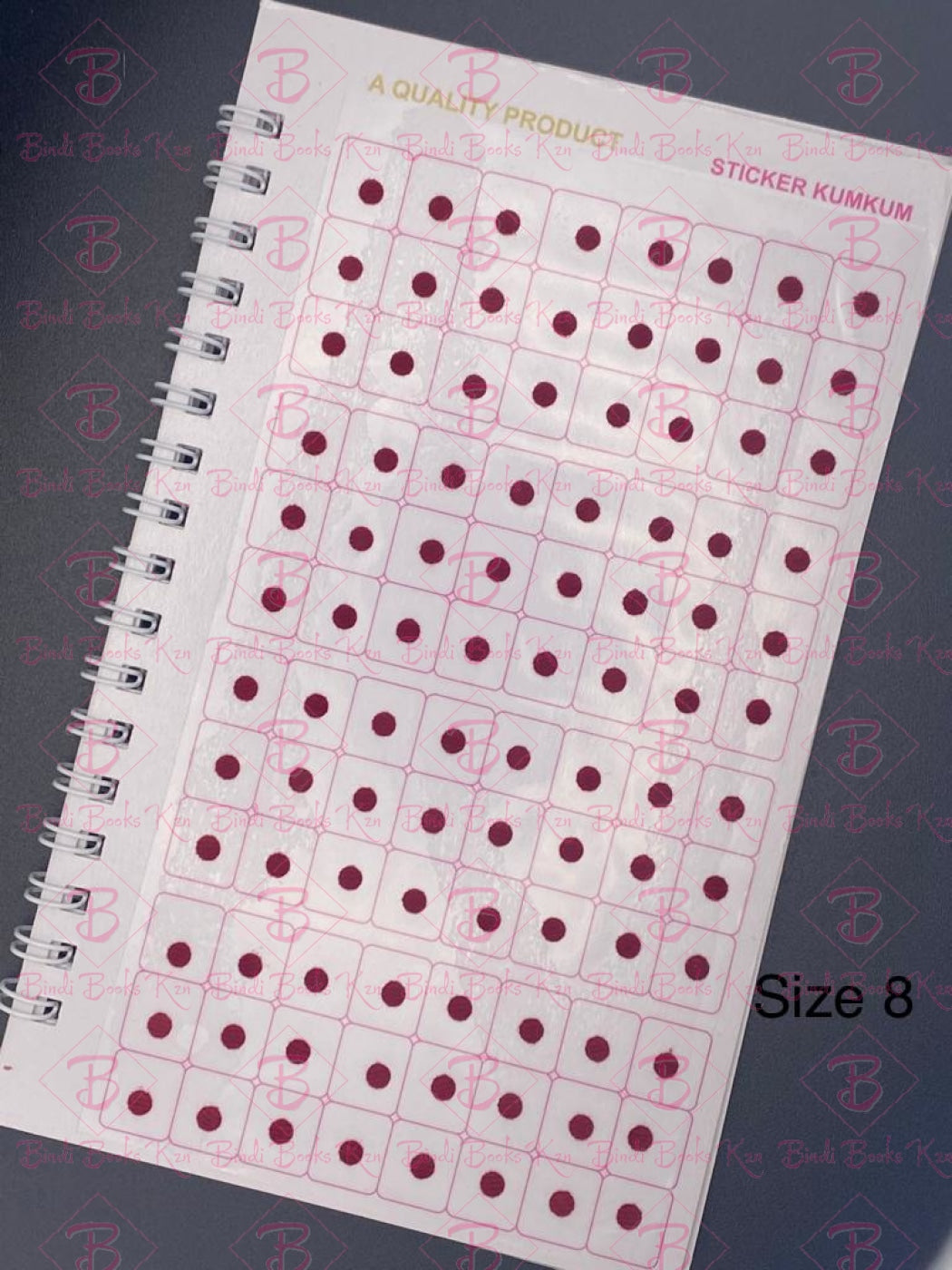 Navya Maroon Plain Bindi Book (960 dots)