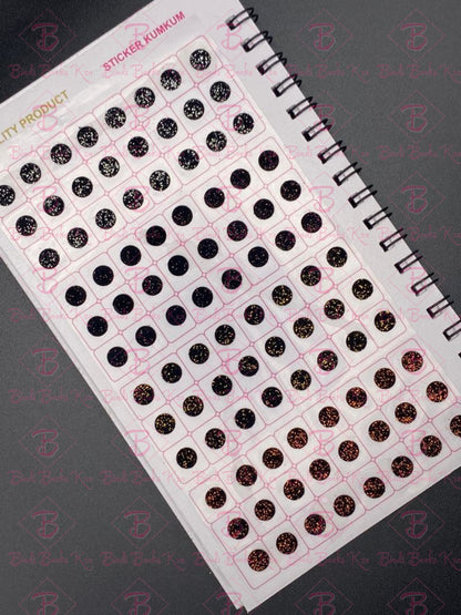 Black Navya Jari Glitter Bindi Book