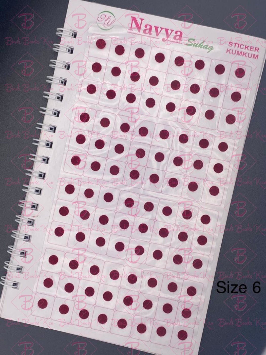 Navya Maroon Plain Bindi Book (960 dots)