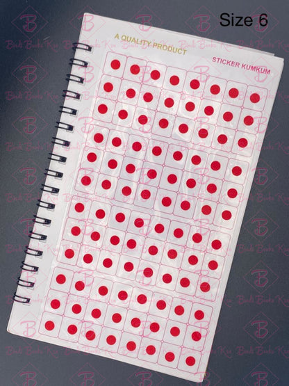 Navya Red Plain Bindi Book (960 dots)