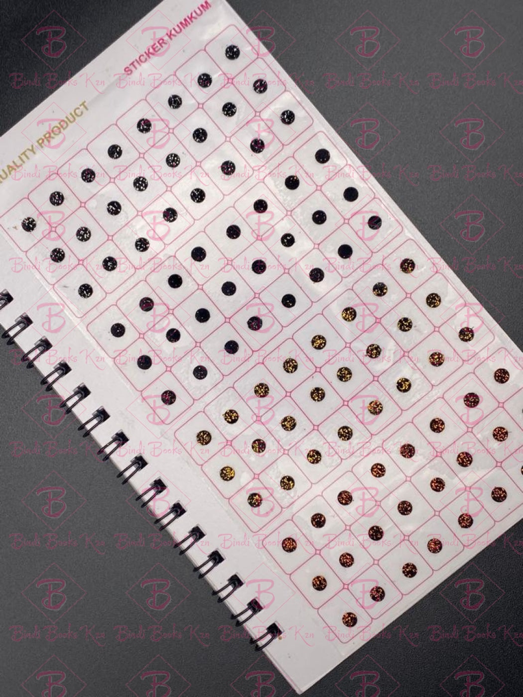 Black Navya Jari Glitter Bindi Book